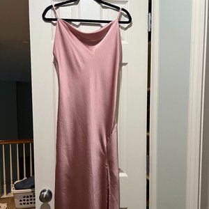 Pink satin dress